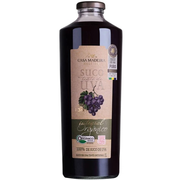 Encontraproduto.com.br - Suco Orgânico Uva Tinto Casa Madeira 1L