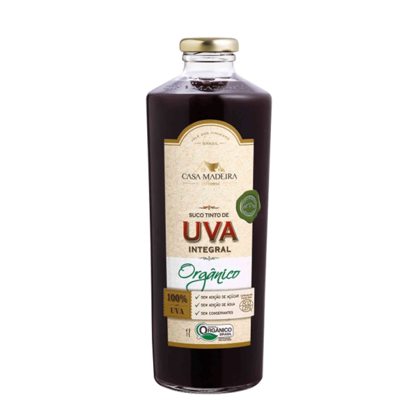 Encontraproduto.com.br - Suco Orgânico Uva Tinto Casa Madeira 1L
