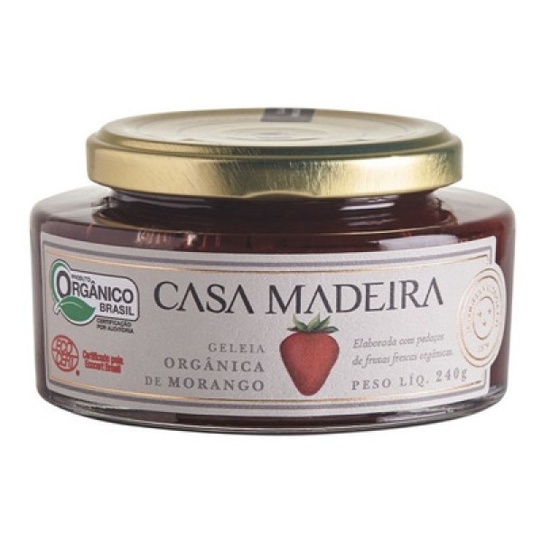 Geleia Orgânica Morango Casa Madeira 240g