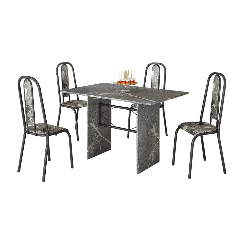 Encontraproduto.com.br - Conjunto de Mesa Nobre Granito Topázio 180cm com 8 Cadeiras