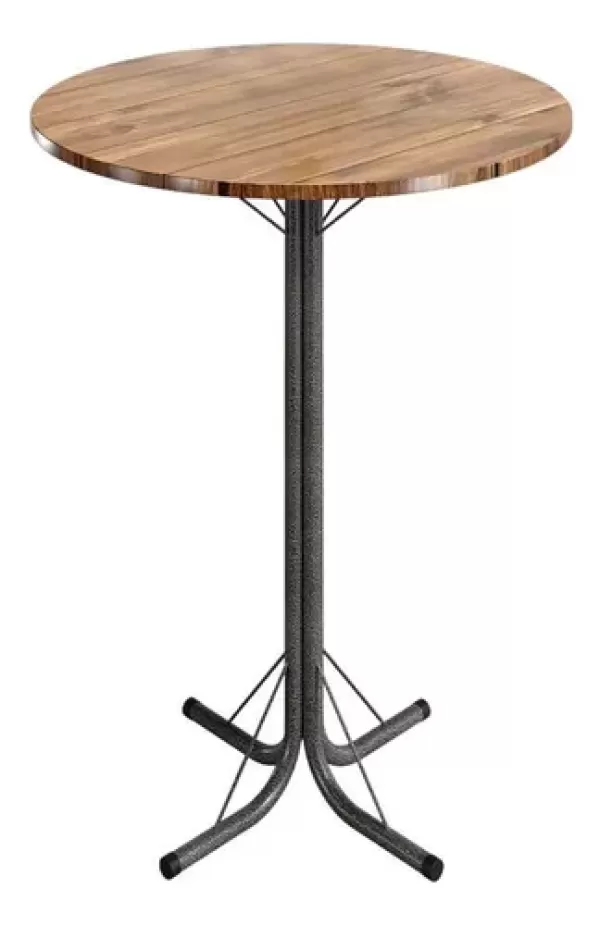 Encontraproduto.com.br - Mesa de Bar Bistrô Nobre Eco Redonda - Madeira