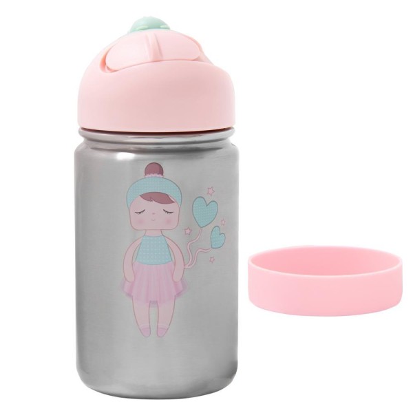 Encontraproduto.com.br - Garrafa Flip Témica Bup Baby Lai Ballet Com Alça Rosa