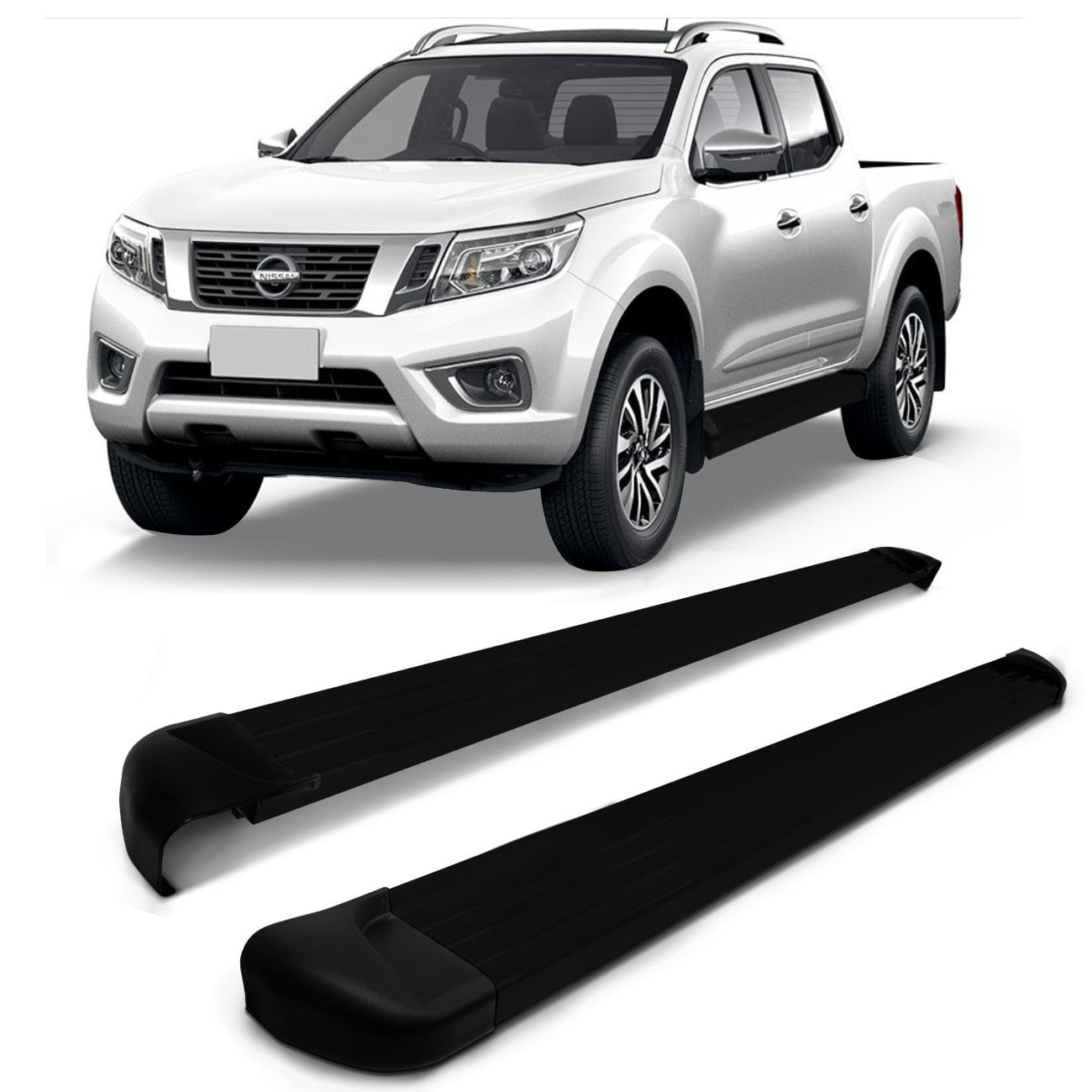 Encontraproduto.com.br - Estribo Lateral Frontier NP 300 2017 2018 2019 2020 2021 2022 2023 Preto Track