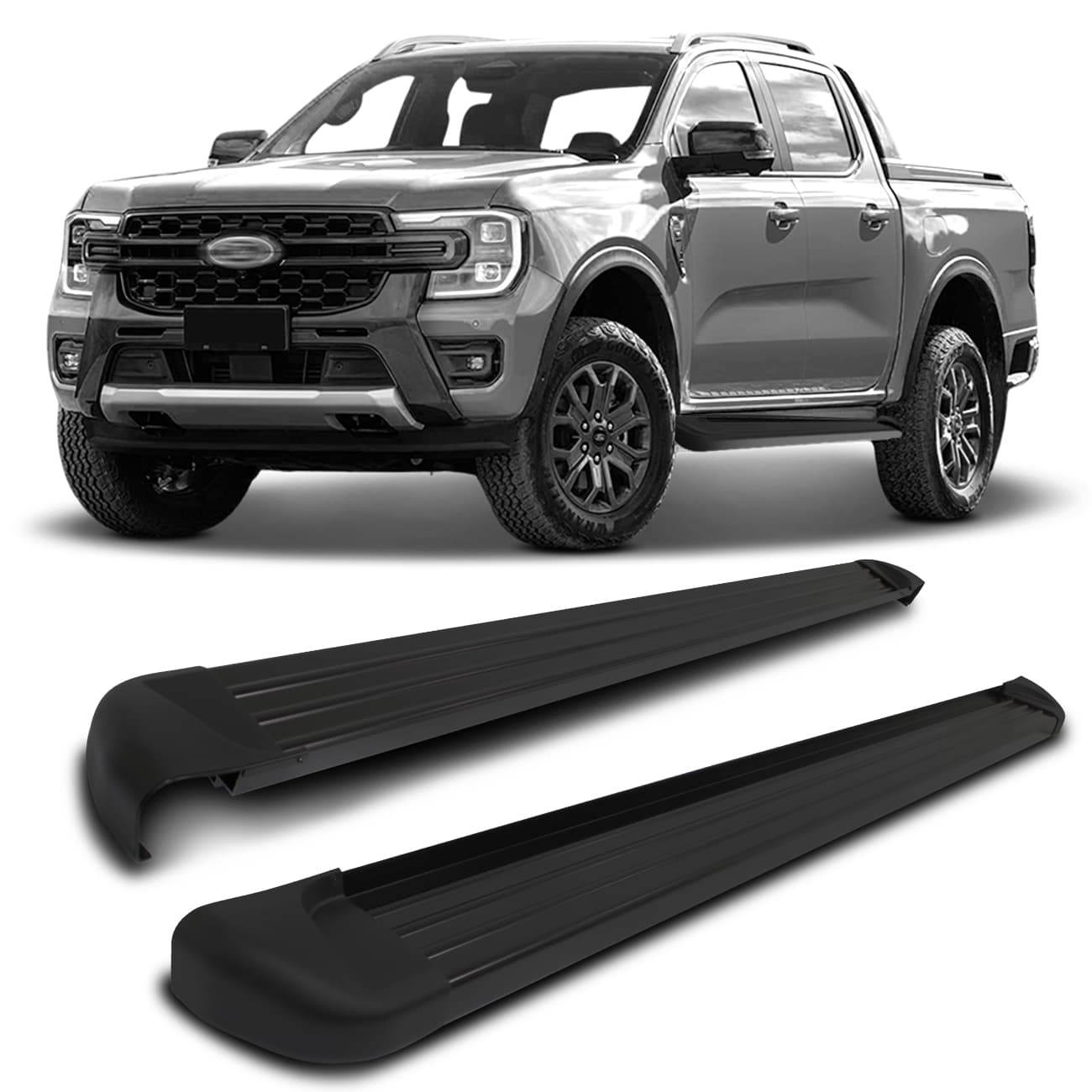 Estribo Lateral Ranger 2013 a 2022 Cabine Dupla Preto Track