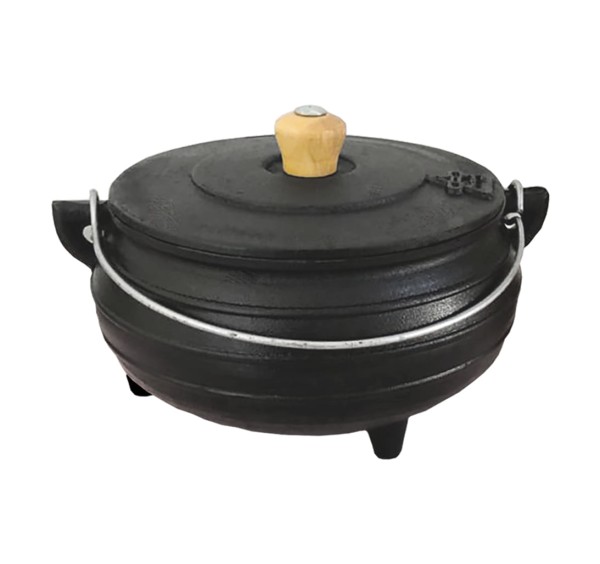 Encontraproduto.com.br - Jogo de Panela de Ferro Tripé Com Chaleira e Frigideira N 10