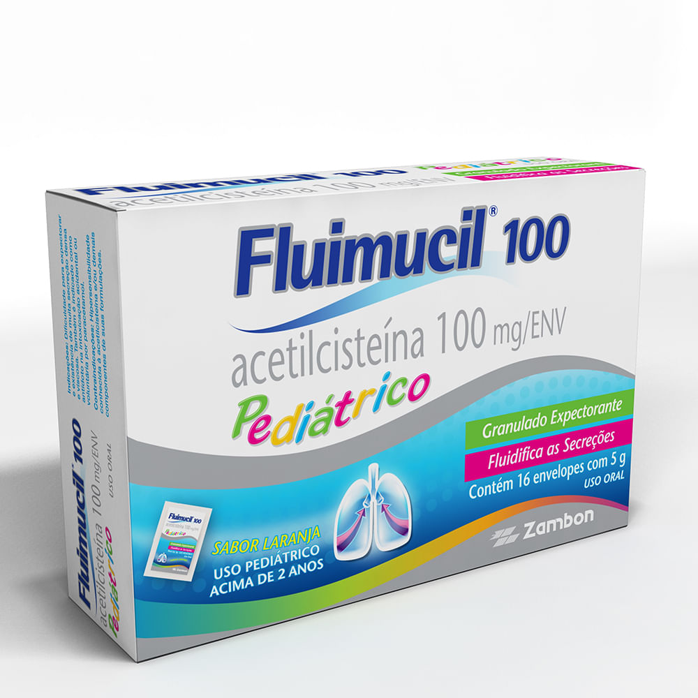 Encontraproduto.com.br - FLUIMUCIL GRANULOS ENVELOPE 100MG 5 G x 16 (INF)