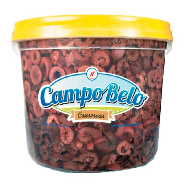 Encontraproduto.com.br - Azeitona Preta Campo Belo Fatiada Balde com 2kg
