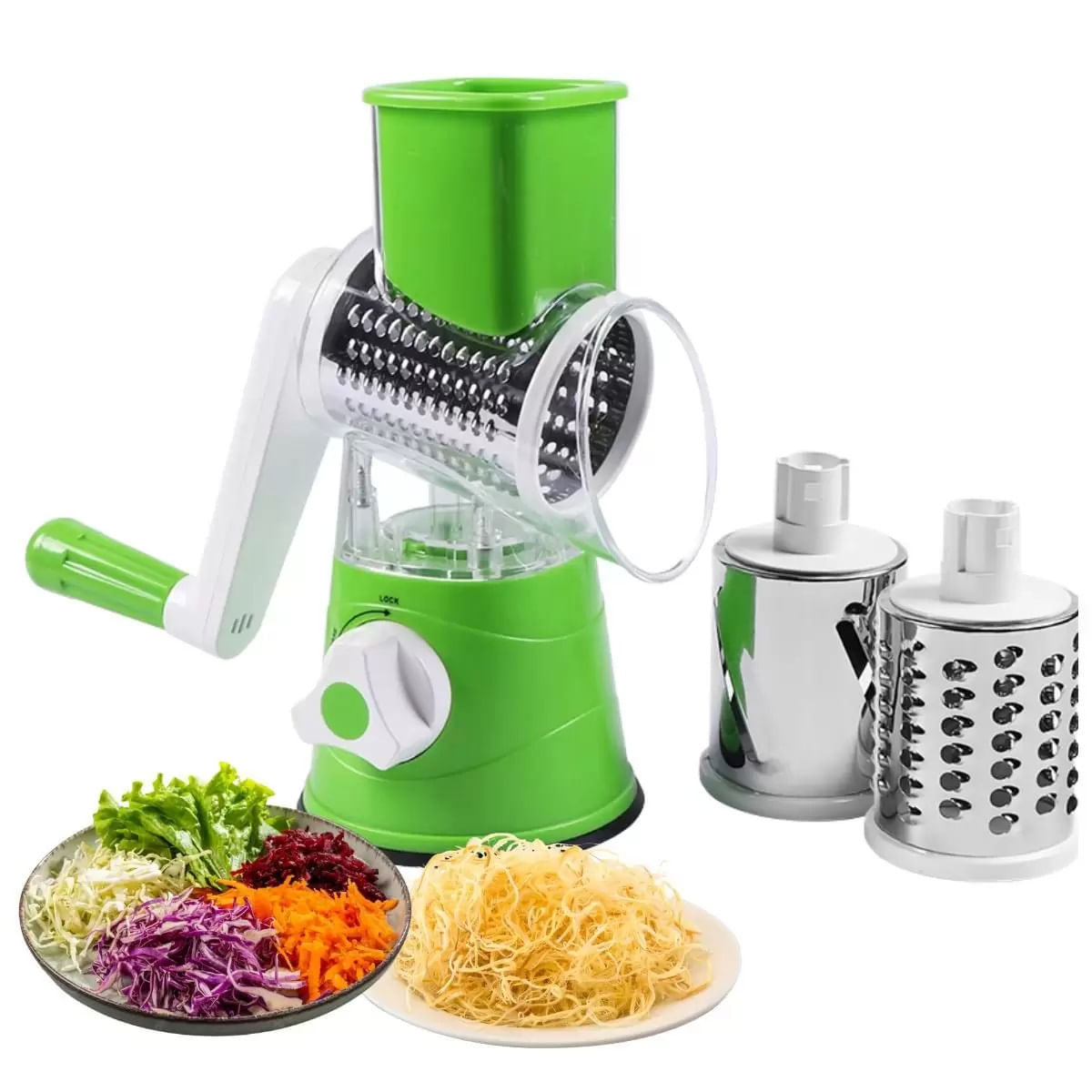Ralador de Queijo Fatiador Legumes Cortador Vegetais Manual 3 em 1 Multiuso Cozinha Corta Rala Fatia
