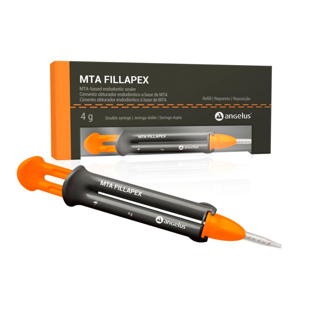 Encontraproduto.com.br - Cimento Endodôntico MTA Fillapex Seringa Dupla 4g + Ponta Misturadora Intracanal - Angelus