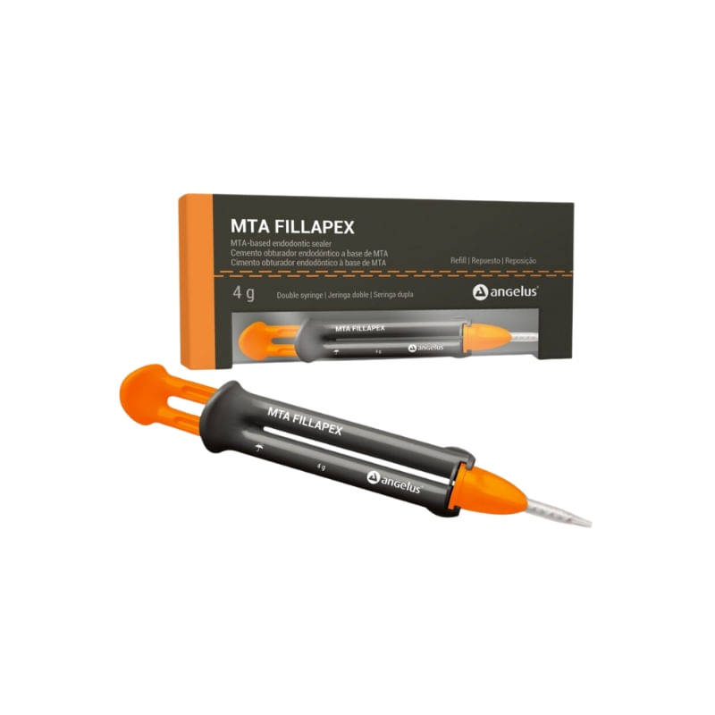 Encontraproduto.com.br - Cimento Endodôntico MTA Fillapex Seringa Dupla 4g + Ponta Misturadora Intracanal - Angelus