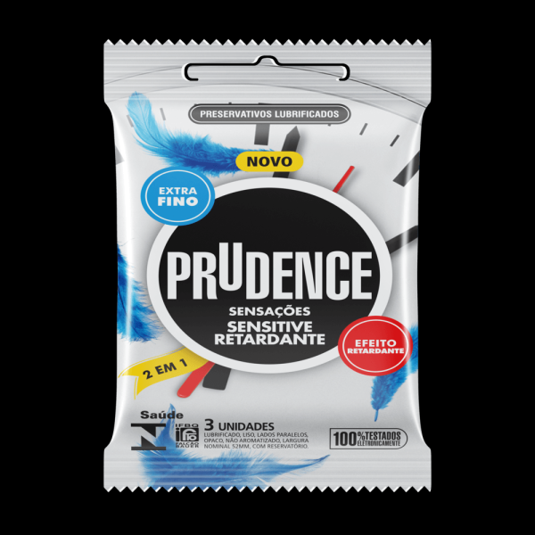 Encontraproduto.com.br - Preservativo Sensitive Retardante Com 3 Unidades Prudence
