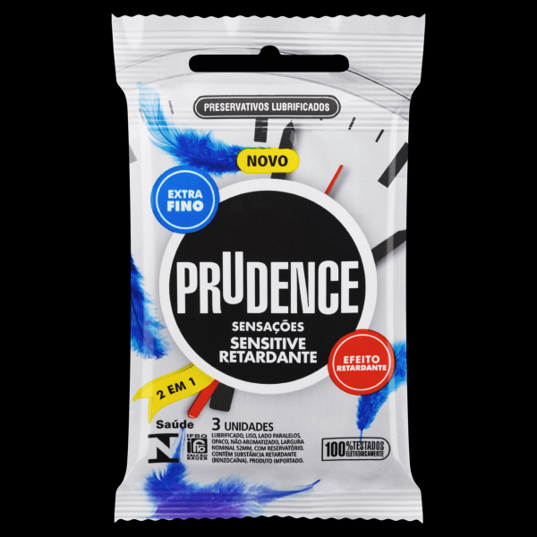 Encontraproduto.com.br - Preservativo Sensitive Retardante Com 3 Unidades Prudence