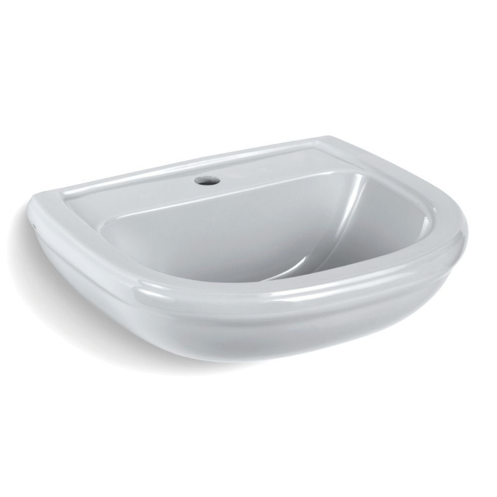 Encontraproduto.com.br - Lavatório Louça para Coluna Sabatini IL5-03 53x43cm Cinza