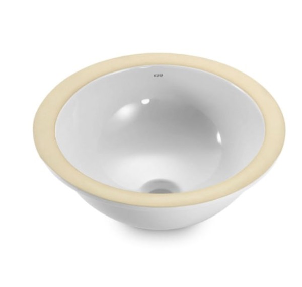 Encontraproduto.com.br - Cuba Embutir Redonda IL61 36cm Branco sem Mesa Icasa