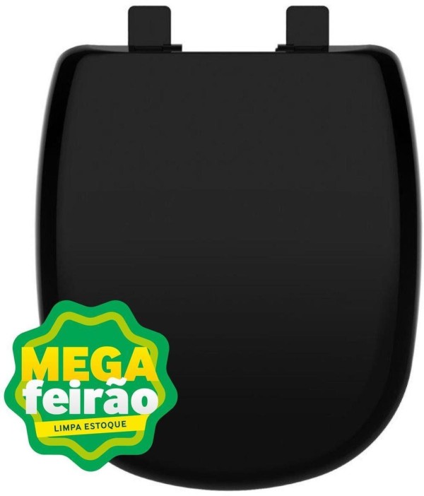 Encontraproduto.com.br - Assento Sanitário Termofixo Sabatini Preto Tupan