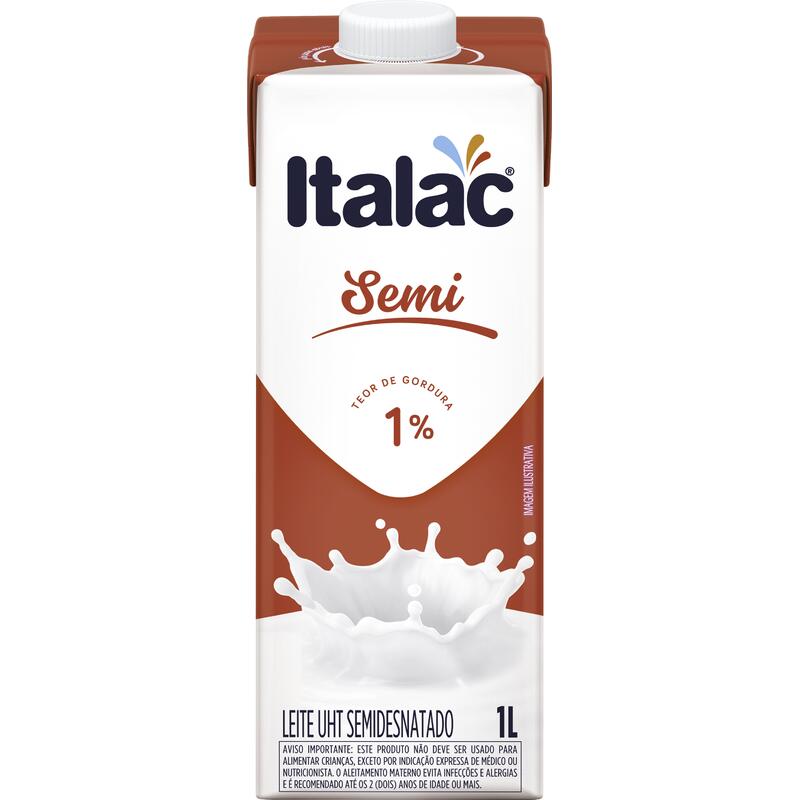 Encontraproduto.com.br - Leite Longa Vida Italac Semidesnatado Com tampa TP com 1L