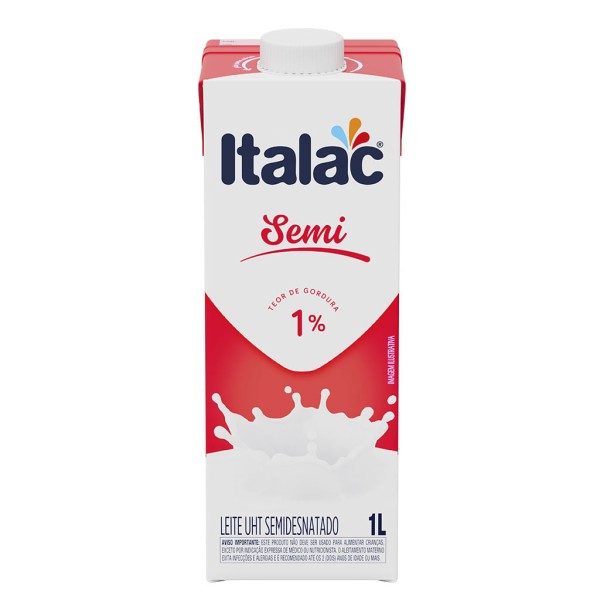 Encontraproduto.com.br - Leite Longa Vida Italac Semidesnatado Com tampa TP com 1L