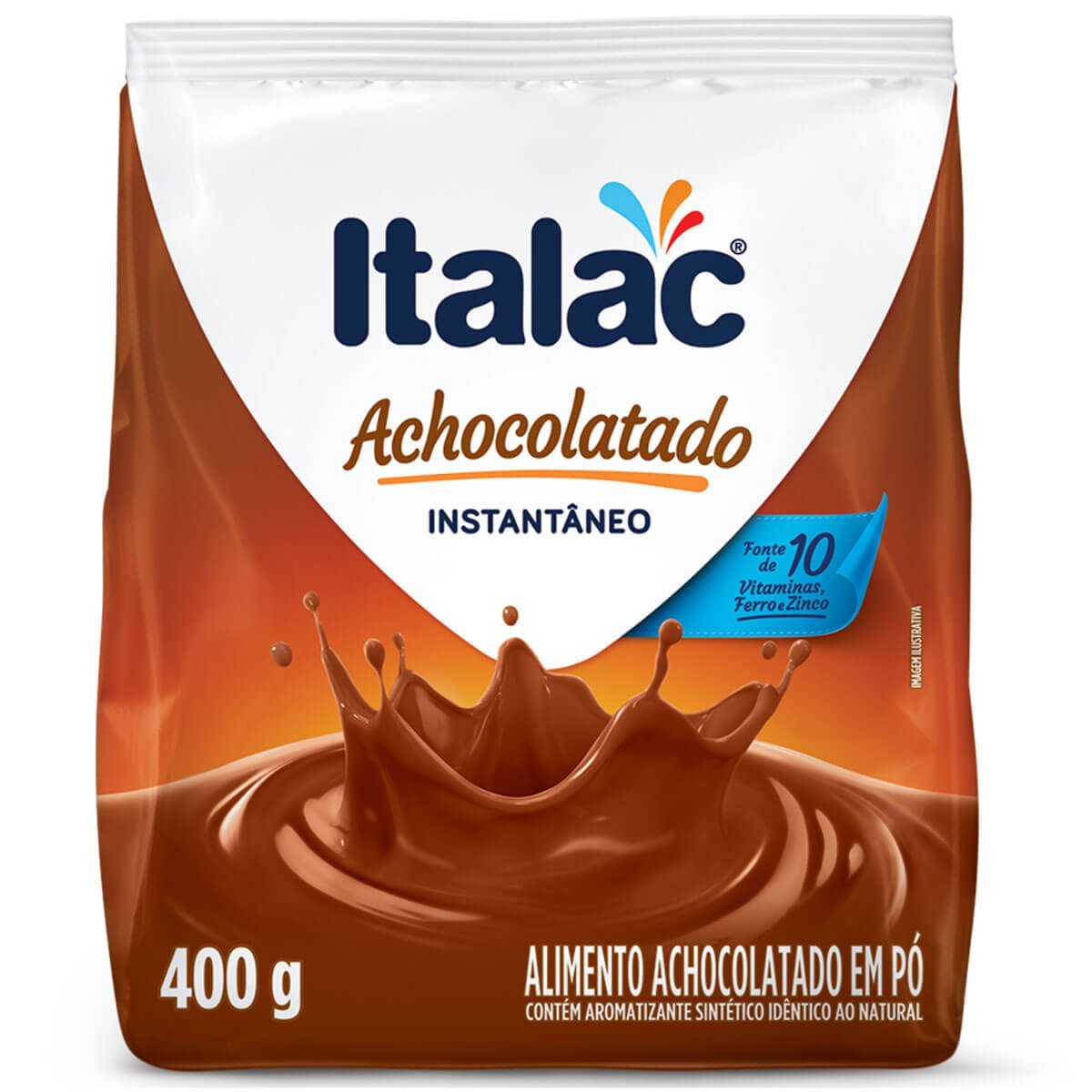Encontraproduto.com.br - Achocolatado em Pó Italac Pacote com 400g