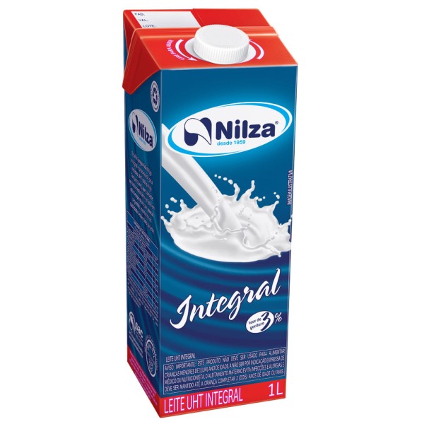Encontraproduto.com.br - Leite UHT Integral NILZA Com Tampa Caixa 1L