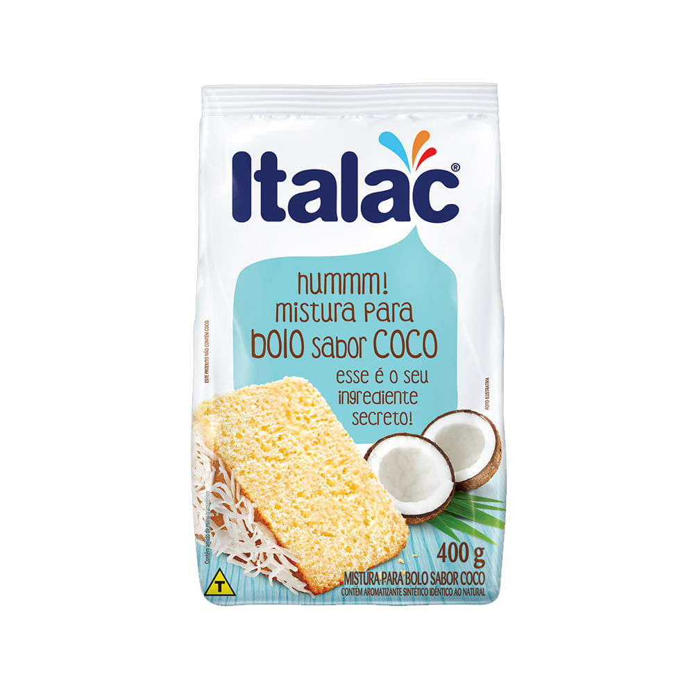 Encontraproduto.com.br - Mistura para Bolo Italac Coco Pacote com 400g