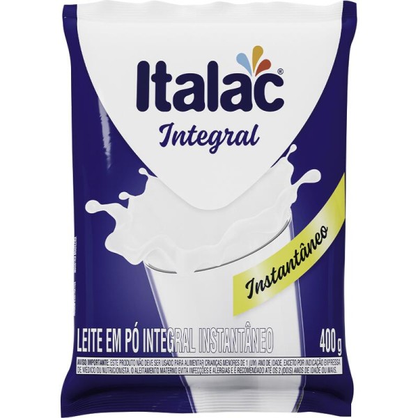 Encontraproduto.com.br - Leite em Pó Italac Integral Instantâneo Pacote com 400g