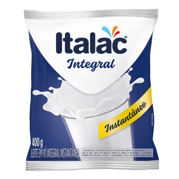 Encontraproduto.com.br - Leite em Pó Italac Integral Instantâneo Pacote com 400g