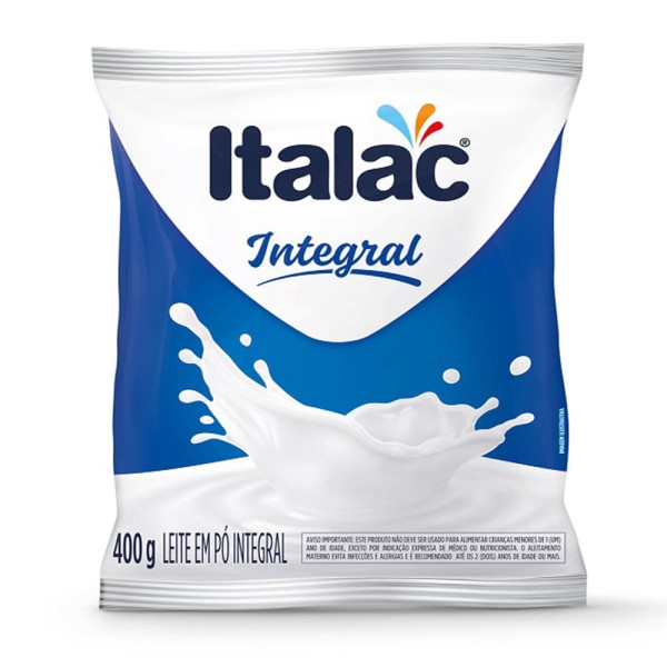 Encontraproduto.com.br - Leite em Pó Italac Integral Instantâneo Pacote com 400g