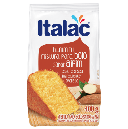 Mistura Para Bolo Sabor Aipim ITALAC Pacote 400g