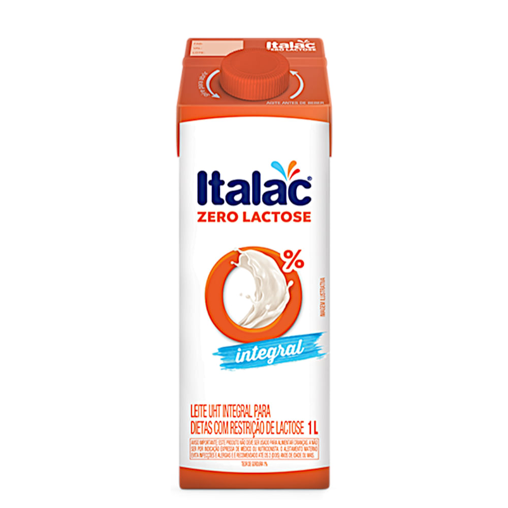Encontraproduto.com.br - Leite Longa Vida Italac Zero Lactose Integral TP com 1L