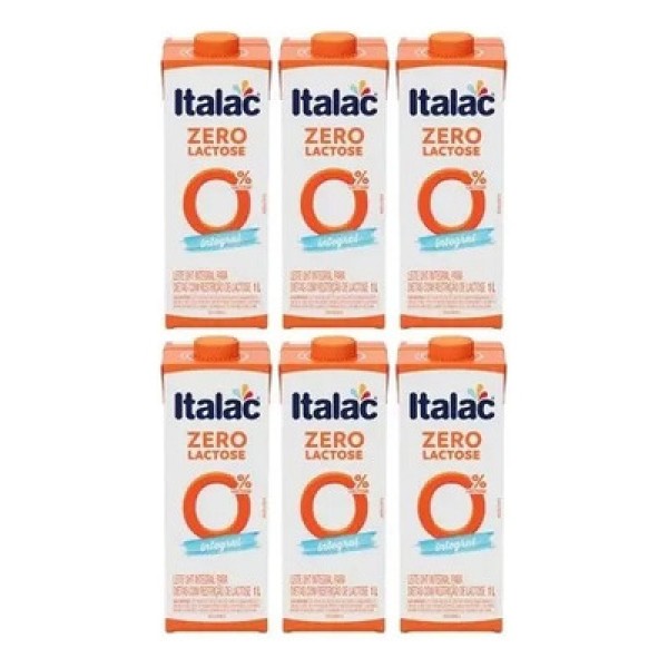 Leite Longa Vida Italac Zero Lactose Integral TP com 1L