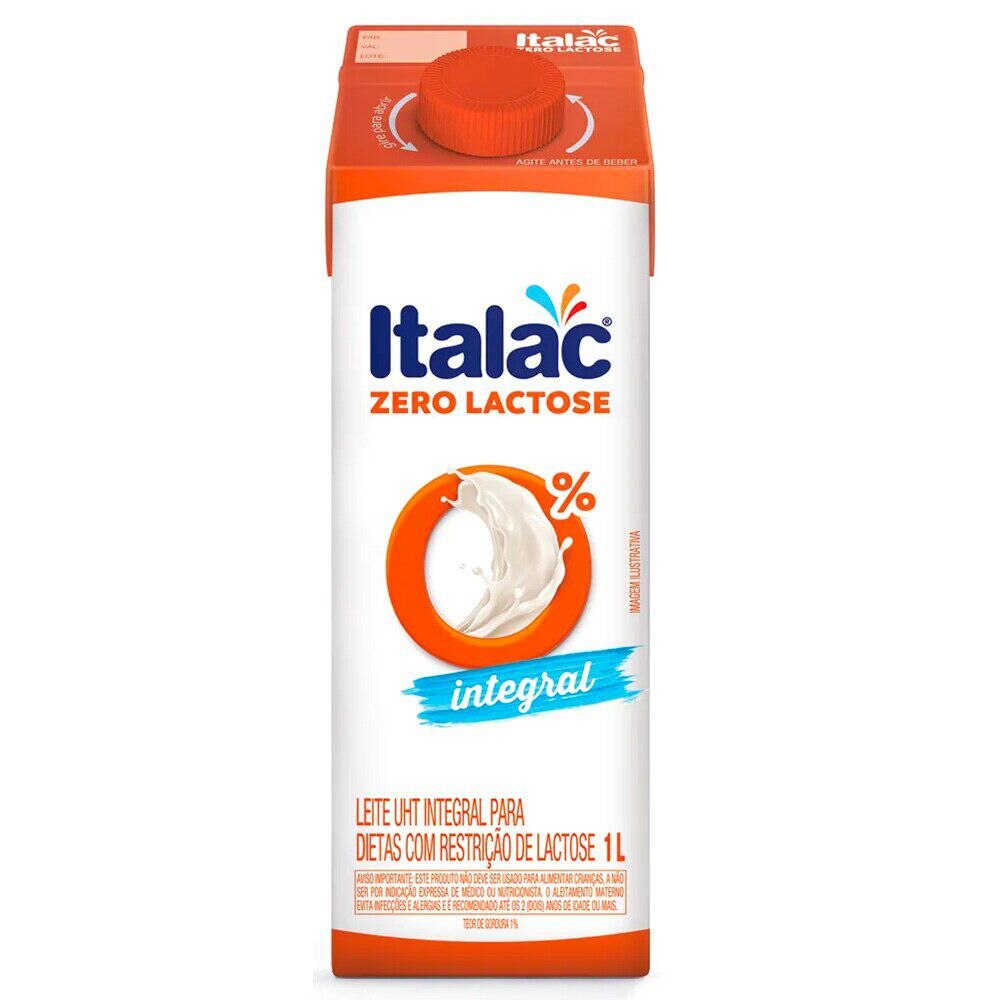 Encontraproduto.com.br - Leite Longa Vida Italac Zero Lactose Integral TP com 1L