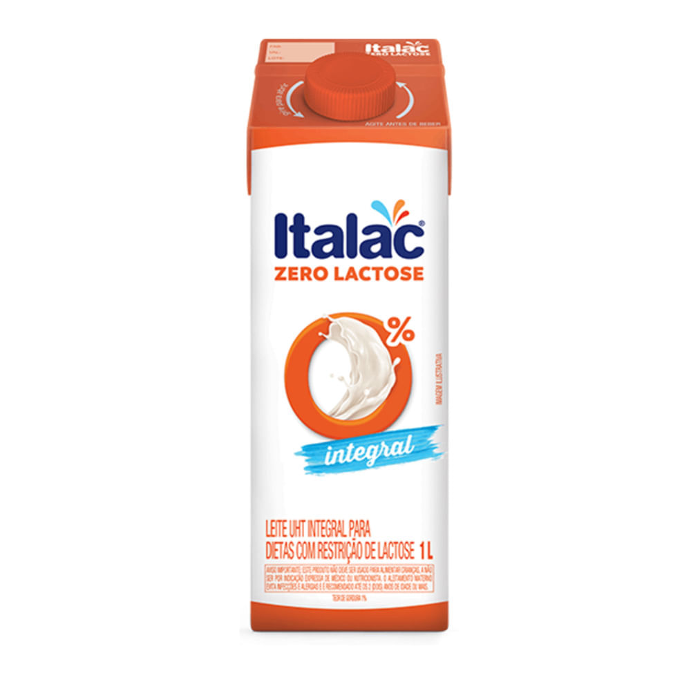 Encontraproduto.com.br - Leite Longa Vida Italac Zero Lactose Integral TP com 1L