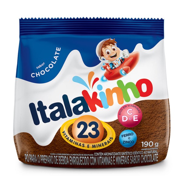 Encontraproduto.com.br - Preparo Pó Italakinho Chocolate 190g