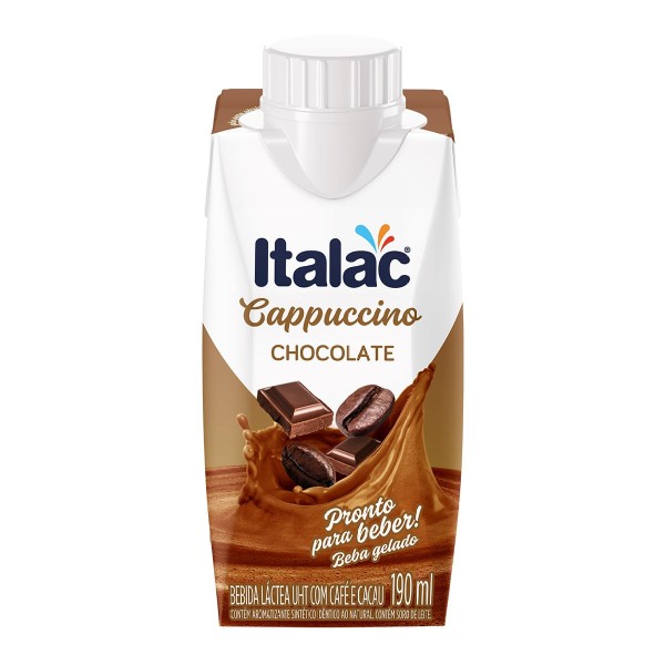 Encontraproduto.com.br - Bebida Láctea UHT Cappuccino Chocolate Italac 190 ml