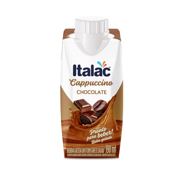 Encontraproduto.com.br - Bebida Láctea UHT Cappuccino Chocolate Italac 190 ml