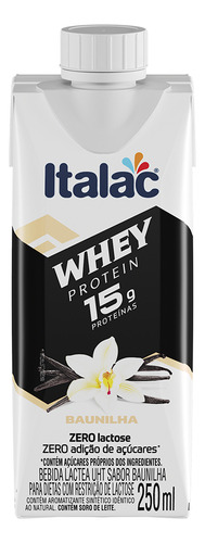 Encontraproduto.com.br - Bebida Láctea Italac Whey Protein Zero Lactose Baunilha 250ml