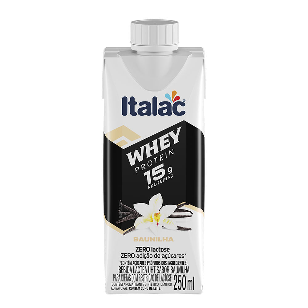 Encontraproduto.com.br - Bebida Láctea Italac Whey Protein Zero Lactose Baunilha 250ml