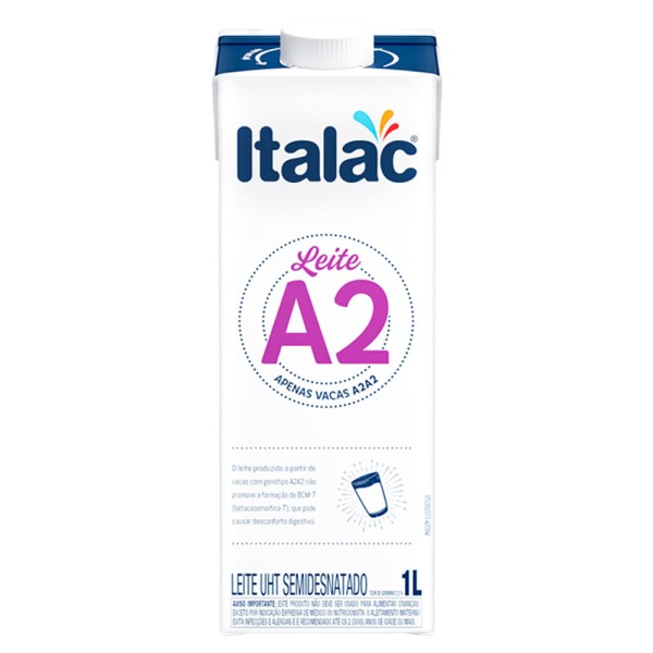 Encontraproduto.com.br - Leite Longa Vida Italac A2 Semidesnatado TP com 1L