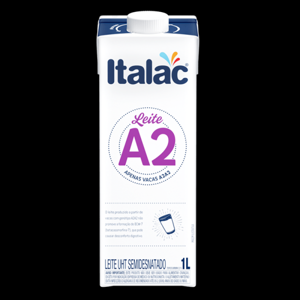 Encontraproduto.com.br - Leite Longa Vida Italac A2 Semidesnatado TP com 1L