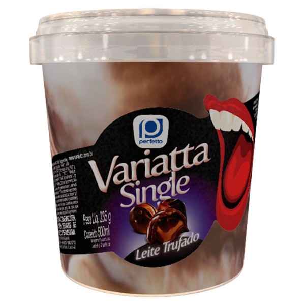 Encontraproduto.com.br - Sorvete Leite Trufado Perfetto Variatta Single Pote 500ml
