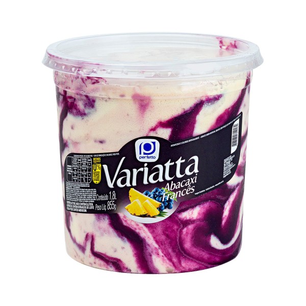 Encontraproduto.com.br - Sorvete Perfetto Variatta Abacaxi Francês Pote 1.8l