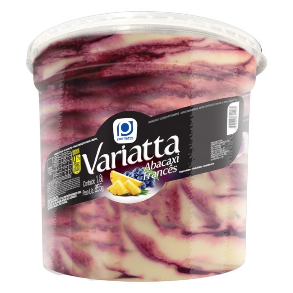 Encontraproduto.com.br - Sorvete Perfetto Variatta Abacaxi Francês Pote 1.8l