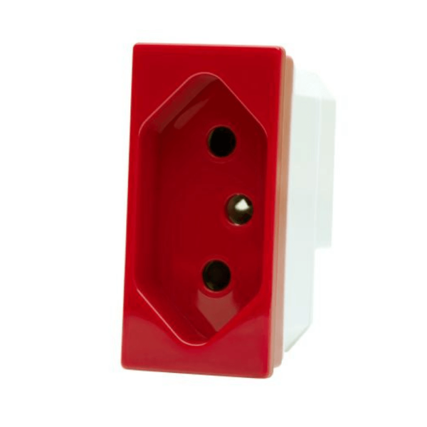 Módulo Tomada 2P+T 20A-250V Pb N1136.2 Vermelho Unno 2Cl0N113627Br ABB