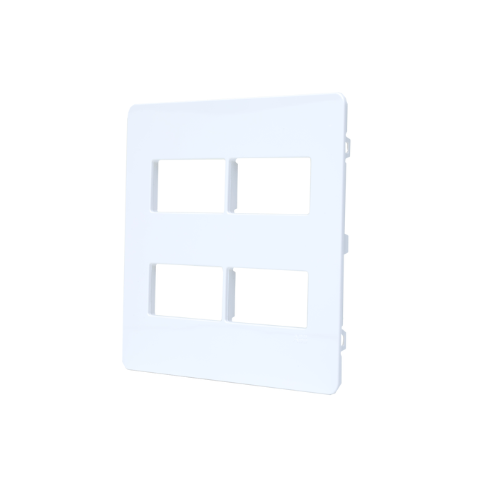 Encontraproduto.com.br - Placa 4X4 Para 2 Módulos + 2 Módulos Separados N1672.4Bl Branco Unno 2Cl0N167241Br ABB