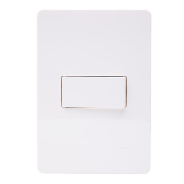 Conjunto Montado Interruptor 1 Simples N1501Bl Com Placa Branco Unno 2Cl0N150101Br ABB