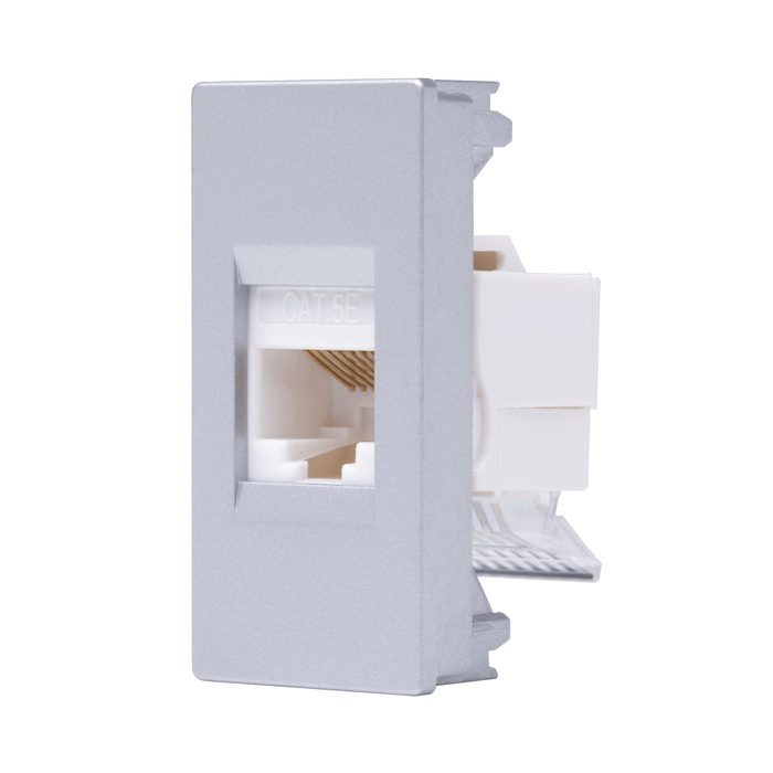 Encontraproduto.com.br - Módulo Tomada Informática RJ45 Cat5E N1118.5Pr Prata Unno 2Cla111850N1304 ABB