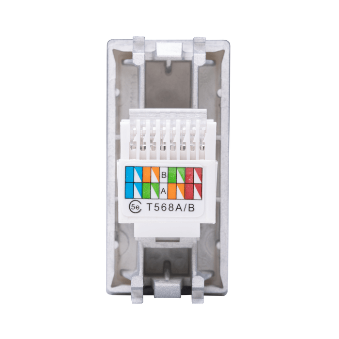 Encontraproduto.com.br - Módulo Tomada Informática RJ45 Cat5E N1118.5Pr Prata Unno 2Cla111850N1304 ABB