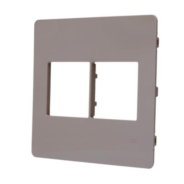 Encontraproduto.com.br - Placa 4X4 Para 2 Módulos + 2 Módulos Juntos N1672.2Ch Chocolate Unno 2Cla167220N2604 ABB