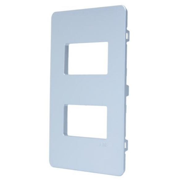 Placa 4X2 Para 2 Módulos Separados N1372.2Pr Prata Unno 2Cla137220N1304 ABB