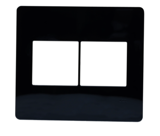 Encontraproduto.com.br - Placa 4X4 Para 2 Módulos + 2 Módulos Juntos N1672.2Pt Preto Unno 2Cla167220N1804 ABB